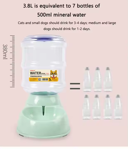 Grande capacité 3.8L mangeoire automatique pour animaux de compagnie stockage pratique eau et support de nourriture chat chien chiot bol d'eau potable - Product Image 5