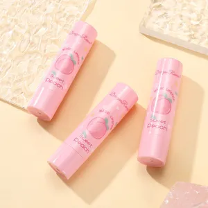 Nieuw Binnen Hydraterende Roze Lippenbalsem Gladmakende Reparatie Lipstick Make-Up Kleurverandering Magisch Fruit Perzik Lippenstift