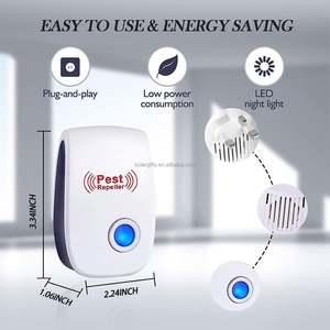 Trampa Ultrasónica <span class=keywords><strong>para</strong></span> Control de Plagas en Interiores, Segura y Efectiva, Repele Mosquitos, Moscas, Cucarachas, Ratones y <span class=keywords><strong>Ratas</strong></span>, <span class=keywords><strong>para</strong></span> Humanos y Mascotas - Product Image 2