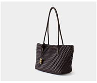 Bolso Tote Trenzado a Mano de Estilo Francés, Directo de Fábrica, para Uso Diario en la Oficina, de Gran Capacidad, para Mujer