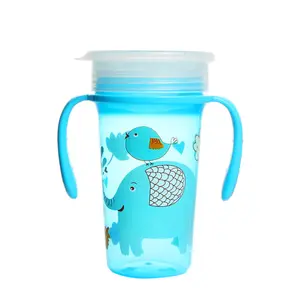 맞춤형 360 훈련 컵 BPA 무료 실리콘 컵 트레이너 안티 질식 아기 시피 컵