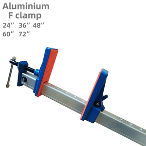 Pince réglable en alliage d'aluminium, 18 pièces, pince F pour le travail du bois, 24 36 48 60 72 pouces avec griffe à tampon en caoutchouc pour <span class=keywords><strong>outils</strong></span> <span class=keywords><strong>de</strong></span> charpentier <span class=keywords><strong>de</strong></span> cadre en bois - Product Image 1