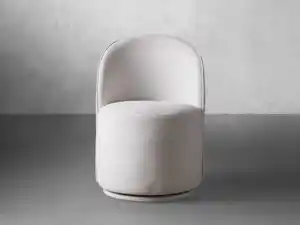 Silla sin brazos de tela moderna de lujo Silla de comedor giratoria para restaurante uso doméstico