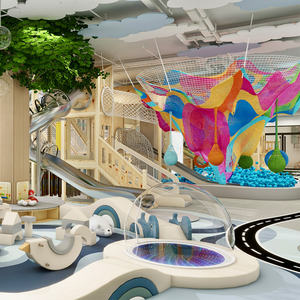 บ้านต้นไม้สำหรับเด็กพร้อมสไลเดอร์เล่นคาเฟ่อุปกรณ์สำหรับพื้นที่เด็กเล่นในร่มตามสั่ง - Product Image 3