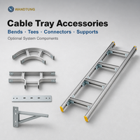 Accessoires pour échelles à câbles en aluminium : Courbures, raccords en T et supports pour des systèmes complets de gestion des câbles