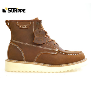 <span class=keywords><strong>Stivali</strong></span> di Sicurezza Cowboy Personalizzati <span class=keywords><strong>S3</strong></span> EN20345 in Pelle Crazy Horse con Lavorazione Goodyear a Metà Polpaccio - Product Image 2