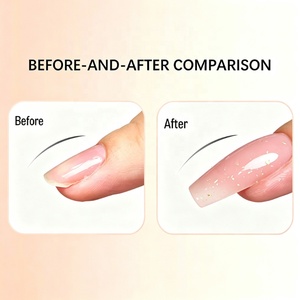 Gel de construction pailleté 30g en pot, sans HEMA ni TPO, texture gelée, or nude, gel UV LED pour extension d'ongles, pour salon de manucure - Product Image 4