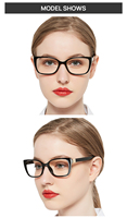 Monturas de Gafas Rectangulares Extra Grandes, Montura Gruesa, Retro, Anti Luz Azul, Gafas Ópticas para Mujer, Monturas de Lectura a la Moda