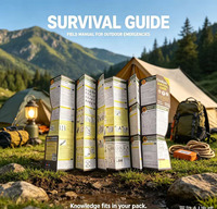 Équipement de survie en plein air, guide de survie et guide de premiers secours pour les débutants