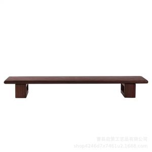 Solid Wood Desktop Monitor Stand Rectangle Office Organizer For Computer Laptop <b>Desk</b> Storage <b>Shelf</b> Standing Type - Product Image 5