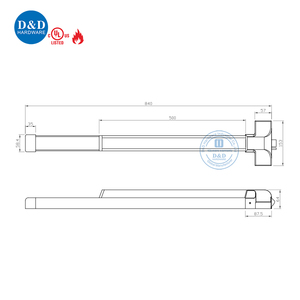 UL防火级商用双门榫眼推杆应急杆边缘出口装置 - Product Image 6