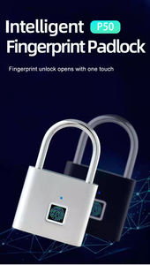 Conveniente y seguro candado circular de huellas dactilares con control de aplicaciones móviles Bloqueo de huellas dactilares China - Product Image 6
