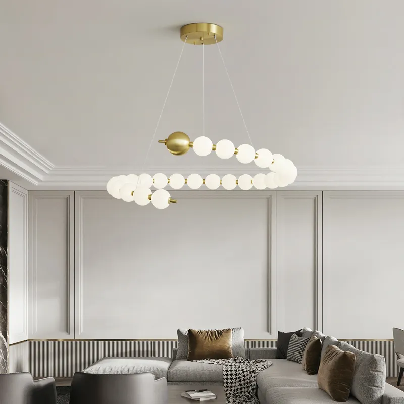 modern chandelier glass ball pendant ceiling chandeliers sitting room light led lights for living room lamp