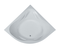 Baignoire de trempage d'angle en acrylique blanc avec installation encastrée pour adulte