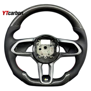 Pièces automobiles YTcarbon pour E-<span class=keywords><strong>Pace</strong></span> F-<span class=keywords><strong>Pace</strong></span> <span class=keywords><strong>I</strong></span>-<span class=keywords><strong>Pace</strong></span> XE XF, accessoires intérieurs de voiture, style racing, volant personnalisé en fibre de carbone véritable - Product Image 5