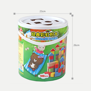 100 Pcs Beech Rainbow Diy Building Block Sets Stacking Kit Children Games Montessori Baby Educational Toys for Kids Boys Girls - Product Image 6