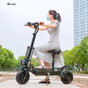 Drop Verzending 11Inch 3000W 60V Lithium Batterij Off Road Opvouwbare Elektrische Scooters Met Seat