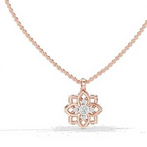 STC DIAMONDS Breloques de luxe pour femmes en or massif 14 carats avec diamants taille brillant rond certifiés IGI, plaqué rhodium, pour mariage - Product Image 1