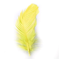 Plume d'oie jaune pour Arts artisanat bricolage stylo aile coiffure fête carnaval Costume chapeau cheveux accessoire Halloween maison décor de noël
