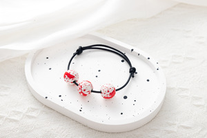 2025 Nueva gran oferta joyería pulsera hilo de cera trenzado Halloween calabaza cabeza calavera fantasma 16mm pulsera de cuentas de madera - Product Image 5