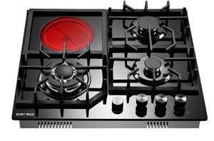 Table de cuisson intégrée 3 gaz 1 électrique OEM/ODM d'usine, surface en verre trempé, allumage électronique, protection anti-extinction de flamme - Product Image 5