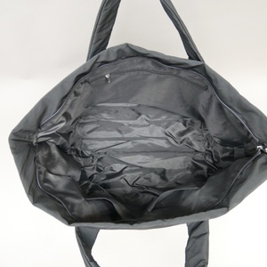 Sac fourre-tout en nylon noir grande capacité, léger, imperméable, sac à bandoulière de voyage, sac à main décontracté rembourré pour usage quotidien, gym, shopping - Product Image 5