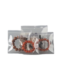 Mini bolsa de joyería con cremallera de PVC personalizada, almacenamiento transparente con autosellado para collares, piedras preciosas, accesorios pequeños CMYK personalizables