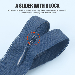 OCO Vente en gros Fermeture à glissière personnalisée 3 #4 #5 # Nylon Invisible Fermeture à glissière à extrémité ouverte en dentelle autobloquante Invisible Fermeture à glissière inversée pour vêtements - Product Image 2