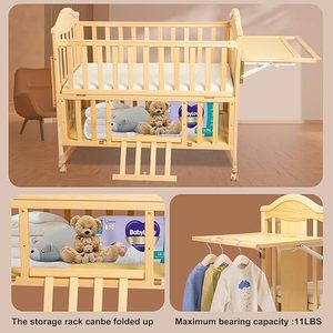 Vente en gros de mini lits bébé 4-en-1 convertibles de haute qualité-Cunas para Bebes avec étagère à langer et matelas - Product Image 2