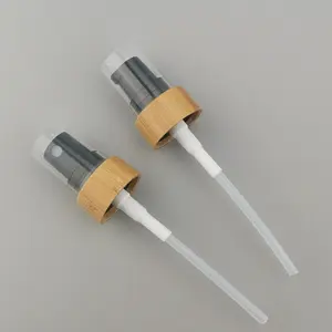 20 mm bamboo wooden plastic spray pump 20/410 cosmetic find mist spray for 1 oz 2 oz glass bottles bamboo cosmetic packaging