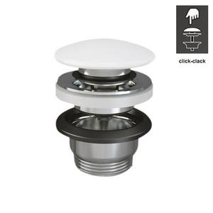 Sifone per lavabo da 3 pollici grigio opaco con protezione anti-trabocco a scatto e filtro per scarico per uso bagno - Product Image 1