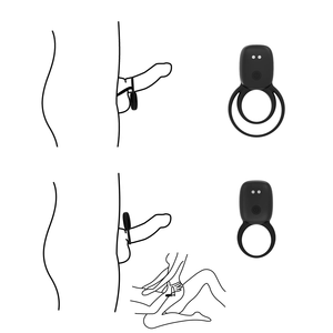 ของเล่นทางเพศสำหรับผู้ชาย แหวนสั่นกระตุ้นอวัยวะเพศชายแบบปรับได้ - Product Image 3