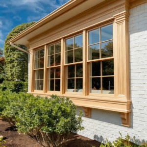 Ventana Corrediza de Madera Resistente a las Termitas, de Forma Rectangular, Fácil de Instalar y Operar, <span class=keywords><strong>Ventanas</strong></span> de Madera para Ventilación de Dormitorios - Product Image 2