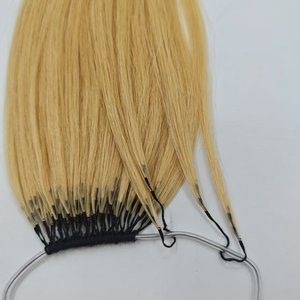 Extensiones Remy virgen de alta calidad 9A 10A12A, punta de pluma circular pequeña <span class=keywords><strong>americana</strong></span>/coreana, sin plegado, sin punta, cabello humano de algodón - Product Image 6