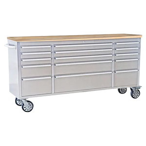 Armoire à outils de haute qualité à 15 tiroirs, vente directe d'usine, 72 pouces, organisateur de douilles avec roues - Product Image 1