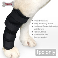 Support de jarret de chien en néoprène de style classique avec bord doux et impression de rubans décoré ACL Dog Leg Wrap