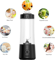 Draagbare buitenblender-sapcentrifuge 600 ml USB-opladen Roestvrijstalen mes DC-motor Draadloos elektrisch Lekvrij Waterdicht