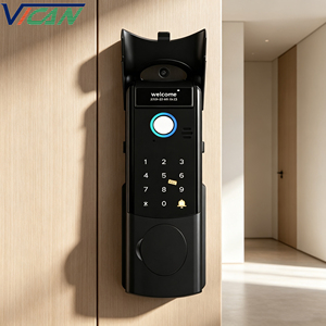 Serrure de porte intelligente OEM, empreinte digitale, mot de passe, reconnaissance faciale 3D, carte NFC, carte IC, application Tuya TTLock, serrure de porte électronique intelligente sans clé - Product Image 1