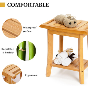 <span class=keywords><strong>Banc</strong></span> et tabouret <span class=keywords><strong>de</strong></span> douche <span class=keywords><strong>en</strong></span> <span class=keywords><strong>bambou</strong></span> à 2 niveaux avec étagère <span class=keywords><strong>de</strong></span> rangement et poignées pour <span class=keywords><strong>salle</strong></span> <span class=keywords><strong>de</strong></span> <span class=keywords><strong>bain</strong></span> - Product Image 3