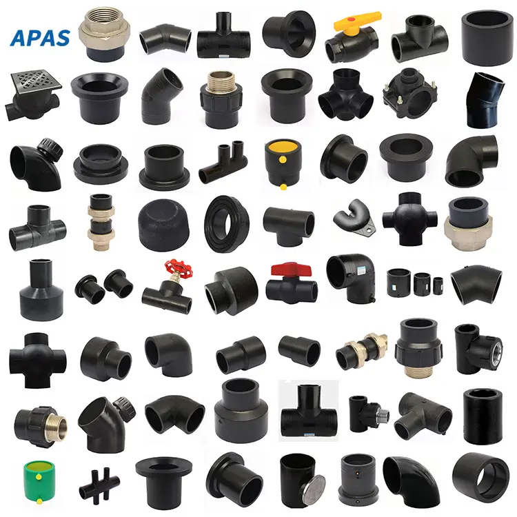 APAS China Werkspreis alle Typen HDPE PE Rohrverbindungs-Fittings für Wasserversorgung Drainage HVAC Aquakultur Gas-U-Boot