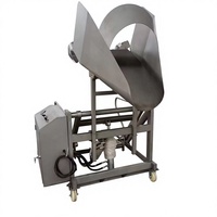Chariot élévateur vertical Henger en acier inoxydable SUS304 pour bacs à viande, machine de levage multi-tension pour la transformation alimentaire