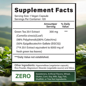 ओम ओडम ऑर्गेनिको ग्रीन टी कैप्सूल हरी चाय के कैप्सूल एंटीऑक्सिडेंट समर्थन शाकाहारी पूरक - Product Image 5