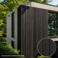 Revêtement mural en bois carbonisé Shou Sugi Ban Yakisugi personnalisé, anti-corrosion, bois massif carbonisé pour façade extérieure d'hôtel