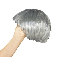 Perruques pour animaux de compagnie Perruques pour chiens Perruques pour chats Cheveux bouclés ou raides Accessoires pour Halloween
