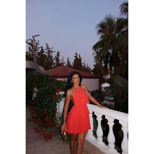 Robe mini florale orange unie, détail à volants, élégante, taille empire, grande taille, formelle, fête, douce, pas chère pour la journée, remise de diplôme, fermeture éclair, XS - Product Image 4