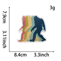 5 pièces Yeti Bigfoot fer sur Patch transfert de chaleur Applique pour chemise veste chapeau | Sasquatch extérieur drôle bricolage vêtements Patch