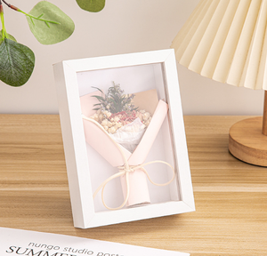 Thủ công sáng tạo khung ảnh gỗ rắn với vỏ hoa khô ba chiều hình ảnh rỗng bán buôn hộp bóng - Product Image 4