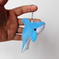 Peluche dauphin de 10 cm, écologique, avec porte-clés mousqueton, pour cadeaux de Noël, de mariage et de la Saint-Valentin