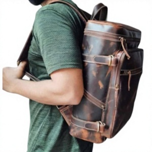 Large Storage Water Resistant Genuine Leather Animal Print Logo Waterproof Traveling Bag Picnic Beverage Bags Backside Wearing - Product Image 1