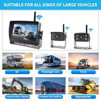 Caméra de recul sans fil avec moniteur DVR 7 pouces à quatre écrans pour remorque et camion, signal numérique HD 1080P, système de caméra de recul sans fil